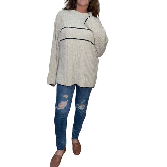 Vintage Beige Oversized Acrylic Knit Grandpa Sweater Large - Picture 9 of 13